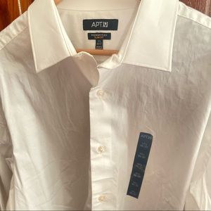 Men’s long new with tags, button down dress shirt